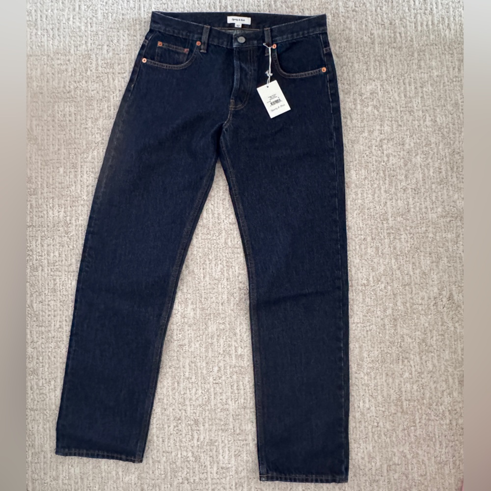NWT Sporty & Rich Vintage Fit Straight Leg Denim - One Wash - Picture 9 of 16